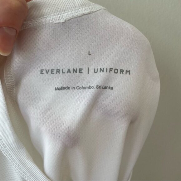 EVERLANE UNIFORM White Mesh T-Shirt Size L - Picture 6 of 6